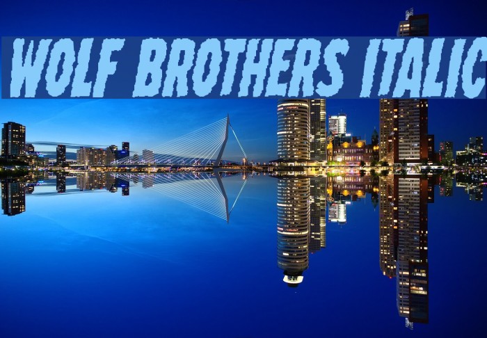 Wolf Brothers Italic Font examples