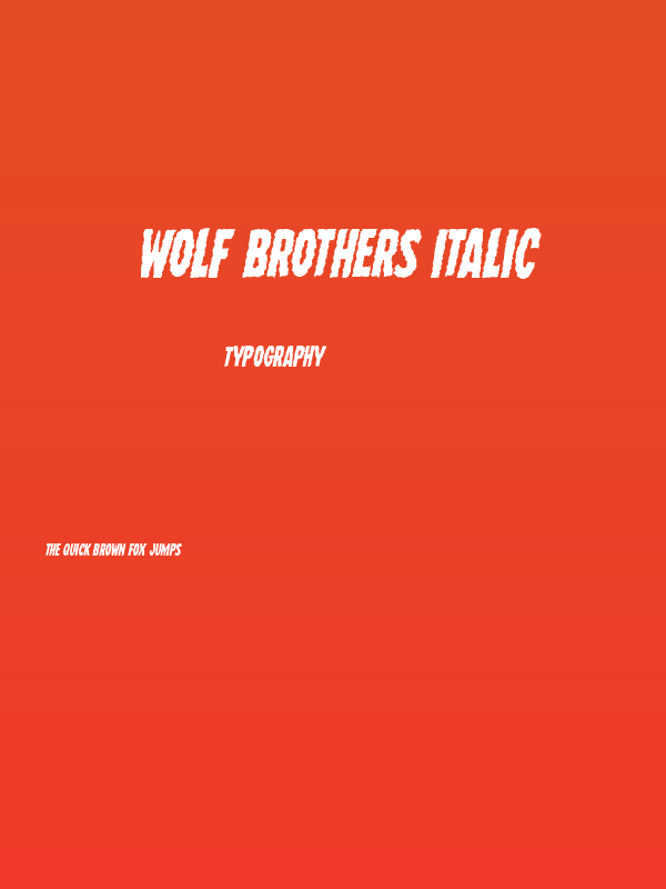 Wolf Brothers Italic Poster