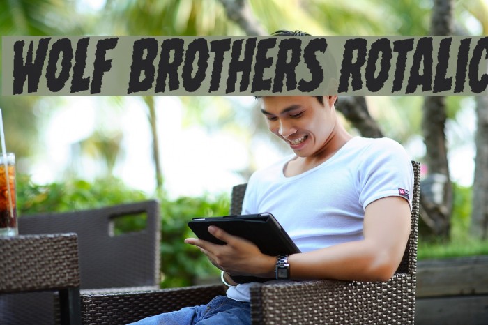 Wolf Brothers Rotalic Font examples