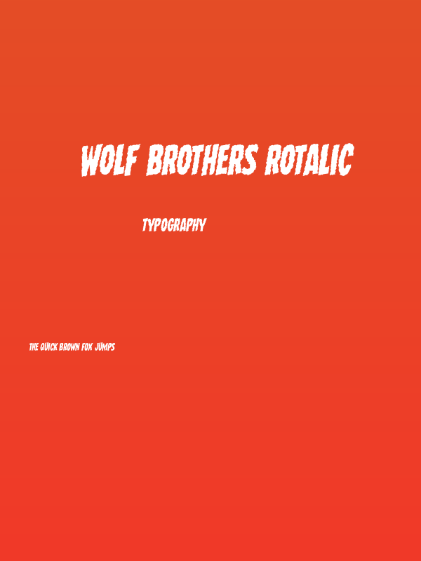 Wolf Brothers Rotalic Poster