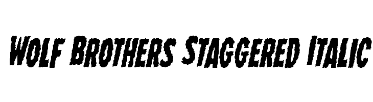 Wolf Brothers Staggered Italic  नि: शुल्क फ़ॉन्ट्स डाउनलोड