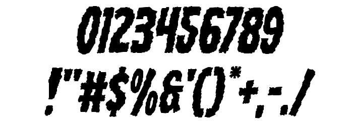 Wolf Brothers Staggered Italic Font OTHER CHARS
