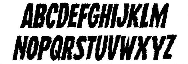 Wolf Brothers Staggered Italic फ़ॉन्ट अपरकेस