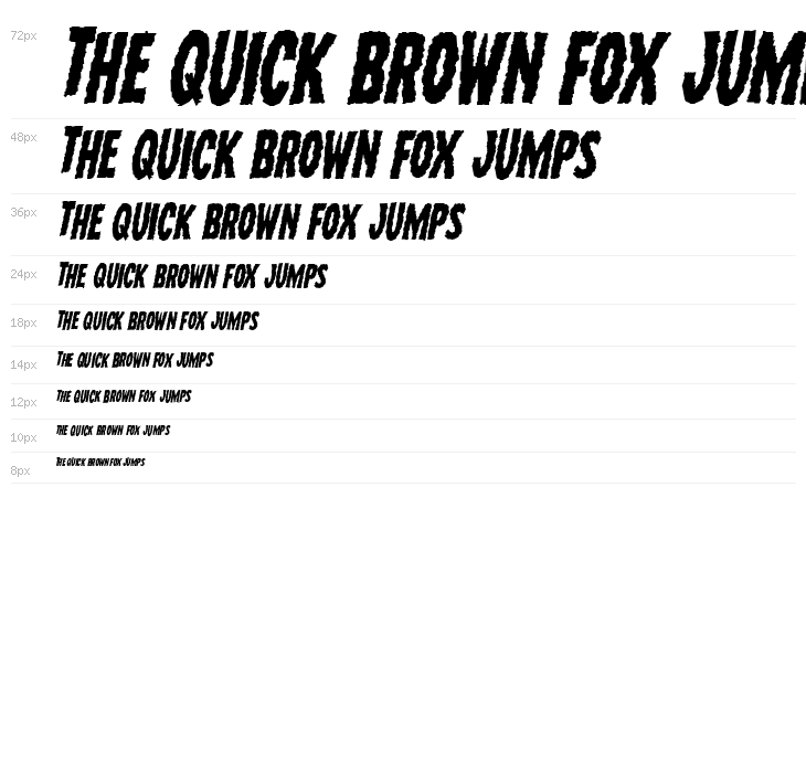 Wolf Brothers Staggered Italic Waterfall