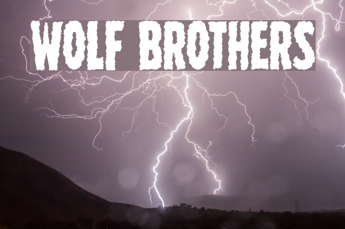 Wolf Brothers Font examples