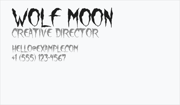 Wolf Moon Business Card