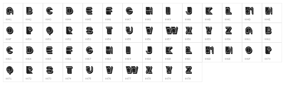 Wolf Regular Character Map