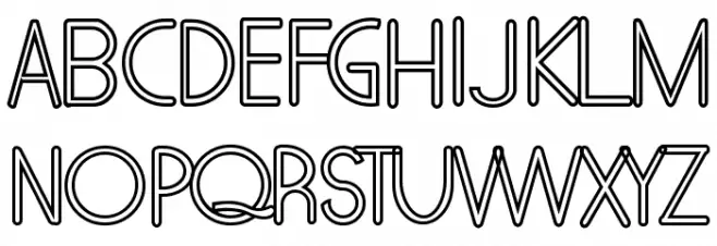 Wolf Rubeus Demo Sans Outline Font OTHER CHARS