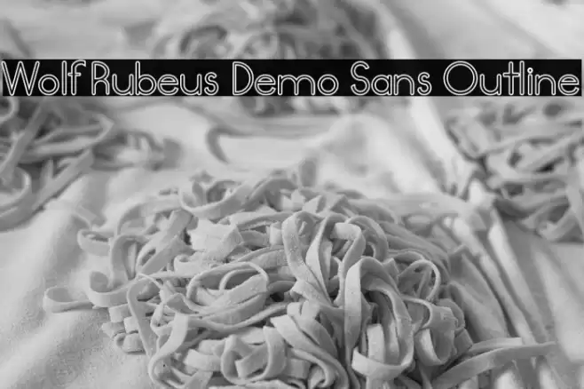 Wolf Rubeus Demo Sans Outline Font examples