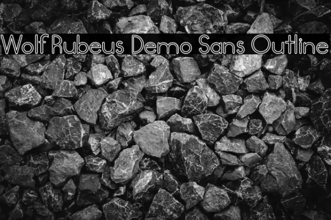 Wolf Rubeus Demo Sans Outline Font examples