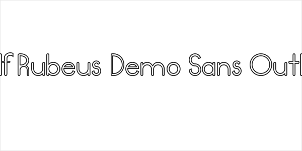 Wolf Rubeus Demo Sans Outline Logo