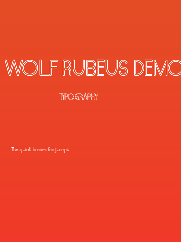Wolf Rubeus Demo Sans Outline Poster
