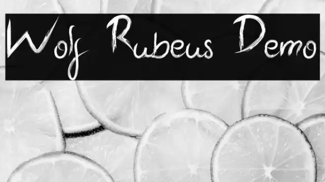 Wolf Rubeus Demo Font examples