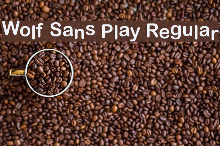 Wolf Sans Play Regular Font examples