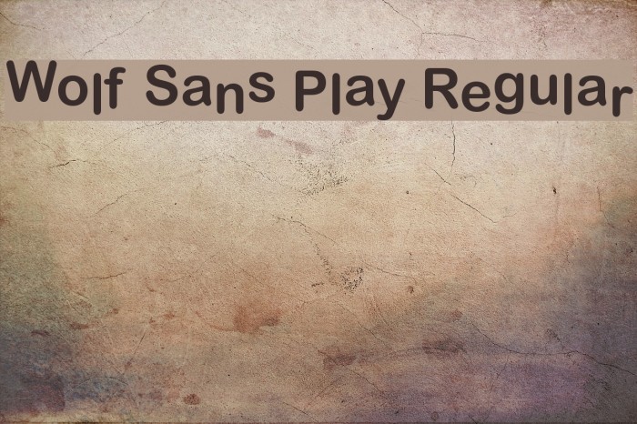 Wolf Sans Play Regular Font examples
