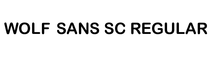 Wolf Sans SC Regular Font