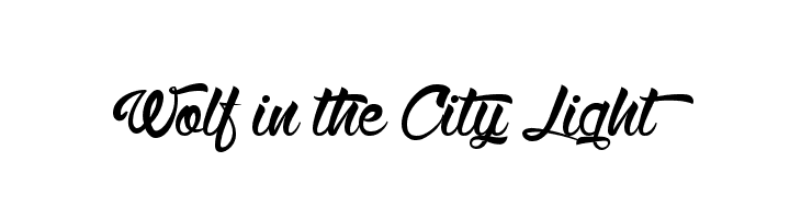 Wolf in the City Light Font