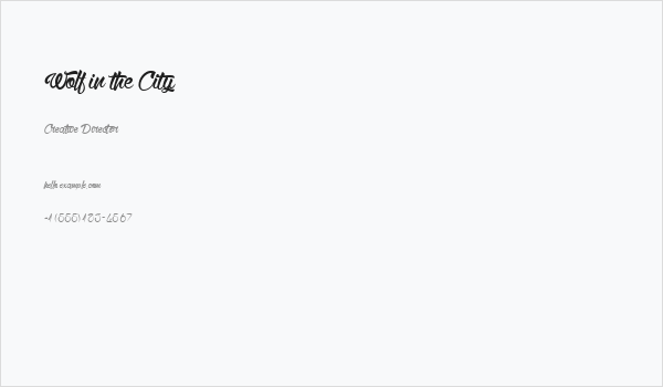 Wolf in the City Business Card