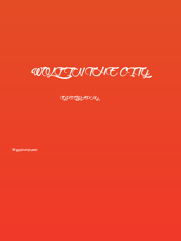 Wolf in the City Poster