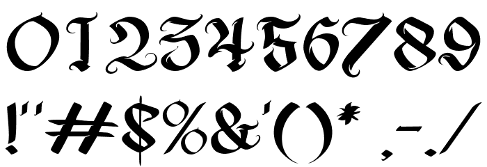 Wolfhagen Blackletter Regular Fonte OUTROS PERSONAGENS