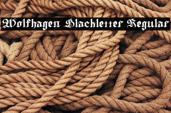 Wolfhagen Blackletter Regular Example 1