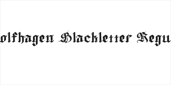 Wolfhagen Blackletter Regular Logo
