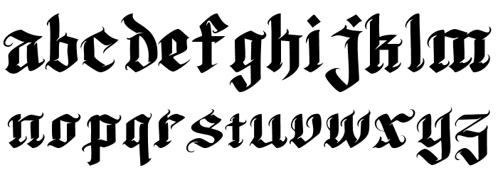 Wolfhagen Blackletter Regular Fonte MINÚSCULAS