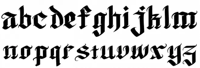 Wolfhagen Blackletter Regular 字体 小写