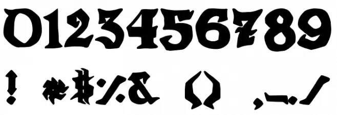 Wolfpack Halloweed Font OTHER CHARS