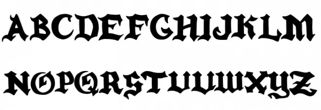 Wolfpack Halloweed Schriftart Groß