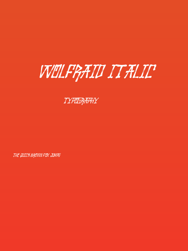 Wolfraid Italic Poster