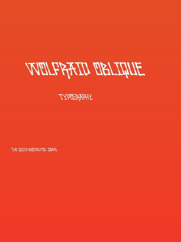 Wolfraid Oblique Poster