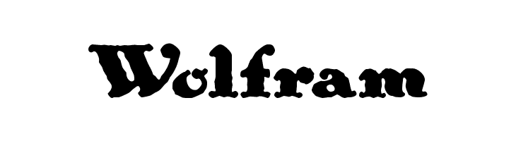 Wolfram  Frei Schriftart Herunterladen