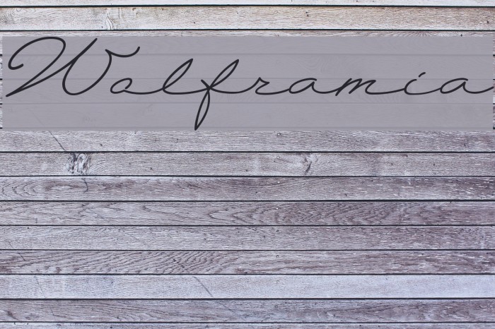 Wolframia Font examples
