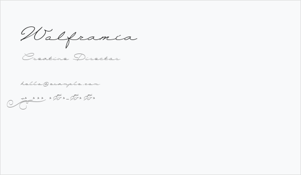 Wolframia Business Card