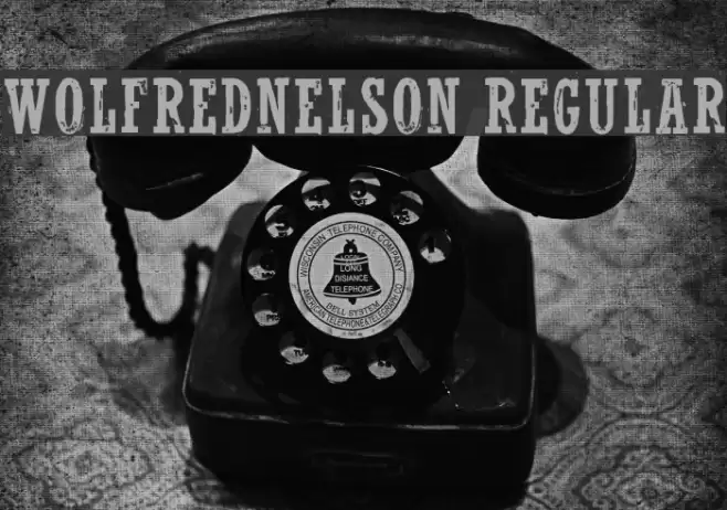 WolfredNelson Regular Font examples
