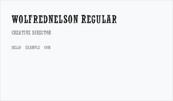 WolfredNelson Regular Business Card