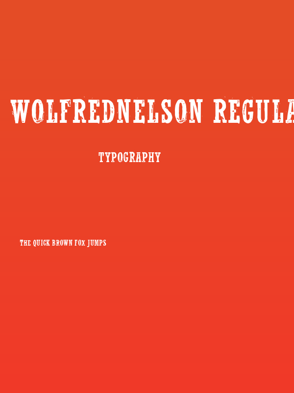 WolfredNelson Regular Poster