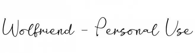 Wolfriend - Personal Use  Frei Schriftart Herunterladen
