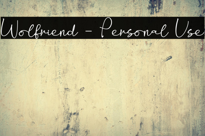 Wolfriend - Personal Use Example 1