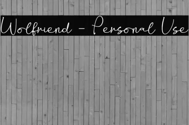 Wolfriend - Personal Use Font examples