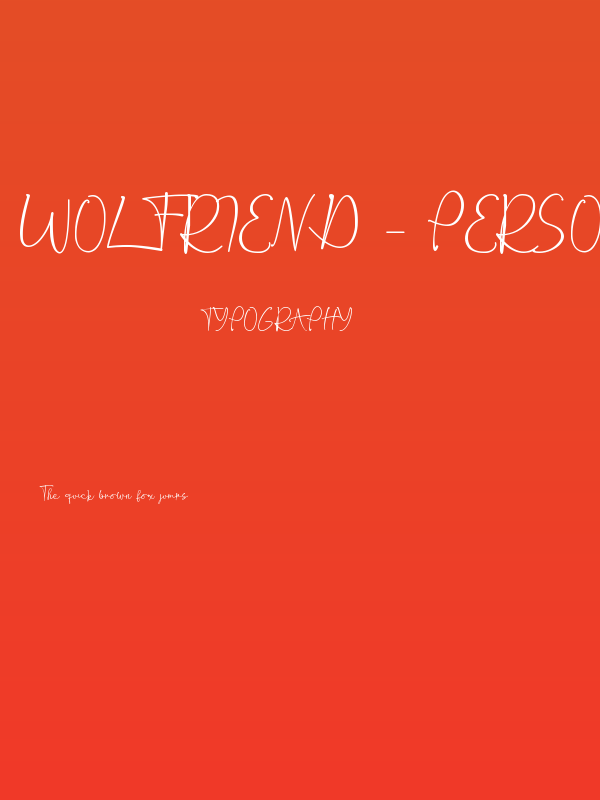Wolfriend - Personal Use Poster
