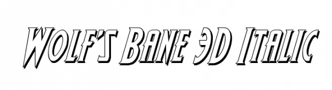 Wolf's Bane 3D Italic  Fuentes Gratis Descargar