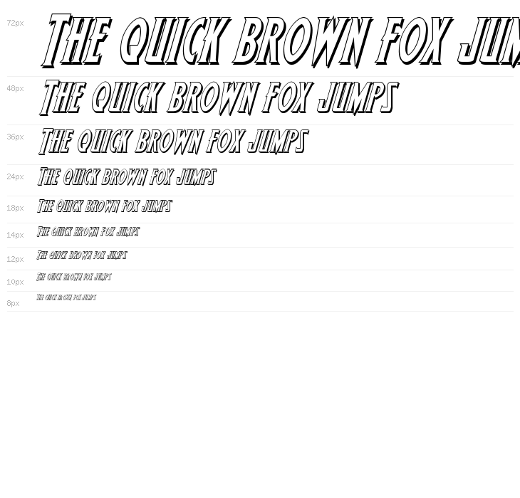 Wolf's Bane 3D Italic Waterfall