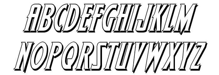 Wolf's Bane 3D Italic Font LOWERCASE