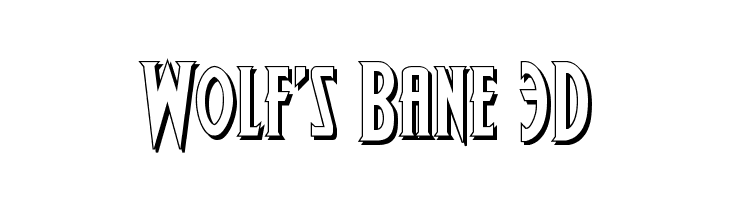 Wolf's Bane 3D  フリーフォントのダウンロード