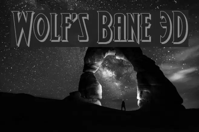 Wolf's Bane 3D Font examples