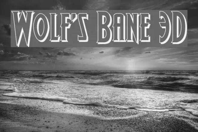 Wolf's Bane 3D Font examples