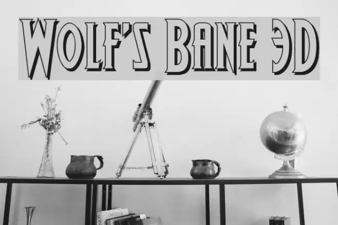 Wolf's Bane 3D Font examples