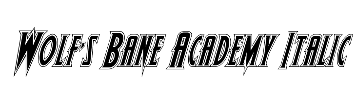 Wolf's Bane Academy Italic फ़ॉन्ट
